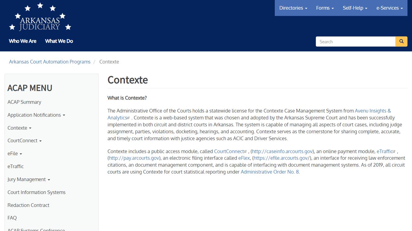 Contexte | Arkansas Judiciary